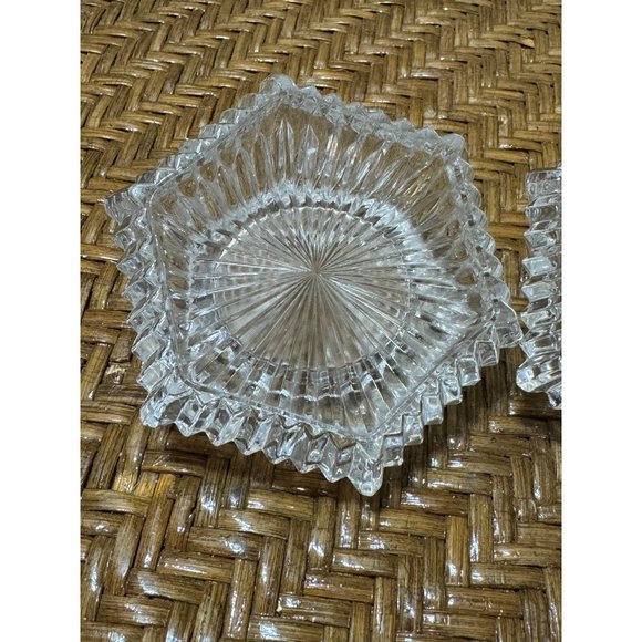 Vintage ANNA HUTTE BLEIKRISTALL Lead Crystal Candle Holder Pillar Set of 2 - Picture 6 of 8